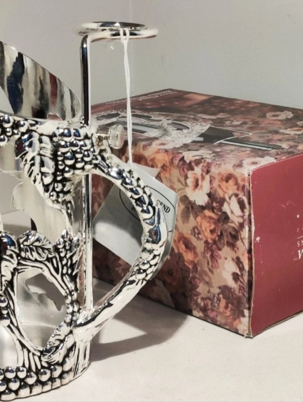 Godinger Silver 1982 The Legend of Bacchus Wine Bottle Holder with Stem
